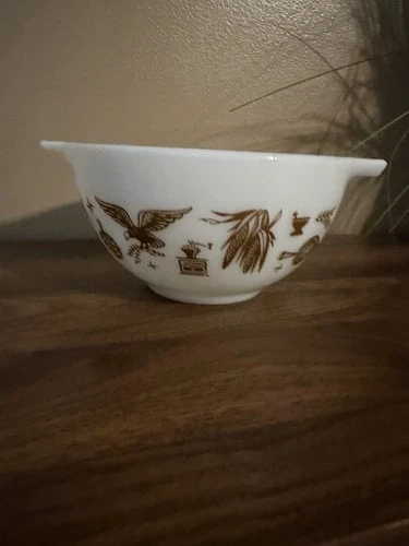 Vintage 1960s Pyrex "Early American" 441 Cinderella Mixing Bowl 1.5 Pt. EUC USA