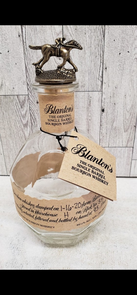 Blanton's Bourbon Whiskey bottle w/Horse Jockey Stopper | eBay