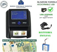 Controlla Soldi Falsi Money Detector Aggiornato Rileva Banconote GARANZIA 12MESI