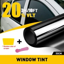 Window Tint One Way Mirror 20"in x 10'Ft (10ft) UV Privacy Heat Car Home Office