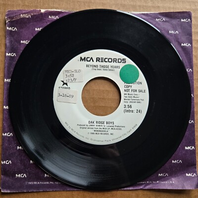 OAK RIDGE BOYS Beyond Those Years DJ PROMO 45 7'' Record Vinyl Records