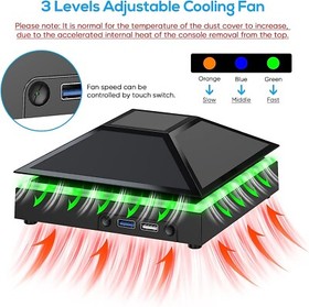Powerful Cooling Fan for Xbox Series X - Colorful Light Strip - USB Ports