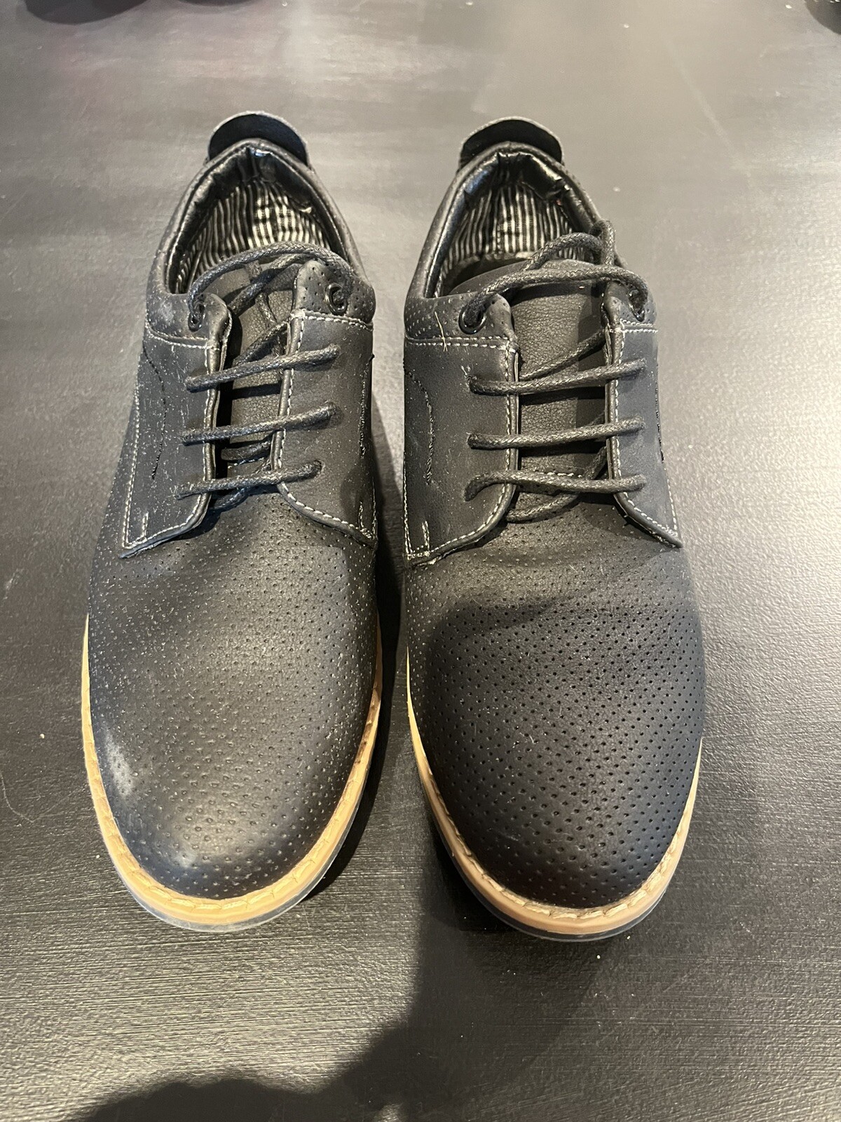 SAOLA Ashford hayes barkley bambino ragazzo scarpa abito formale stringato nero taglia 4