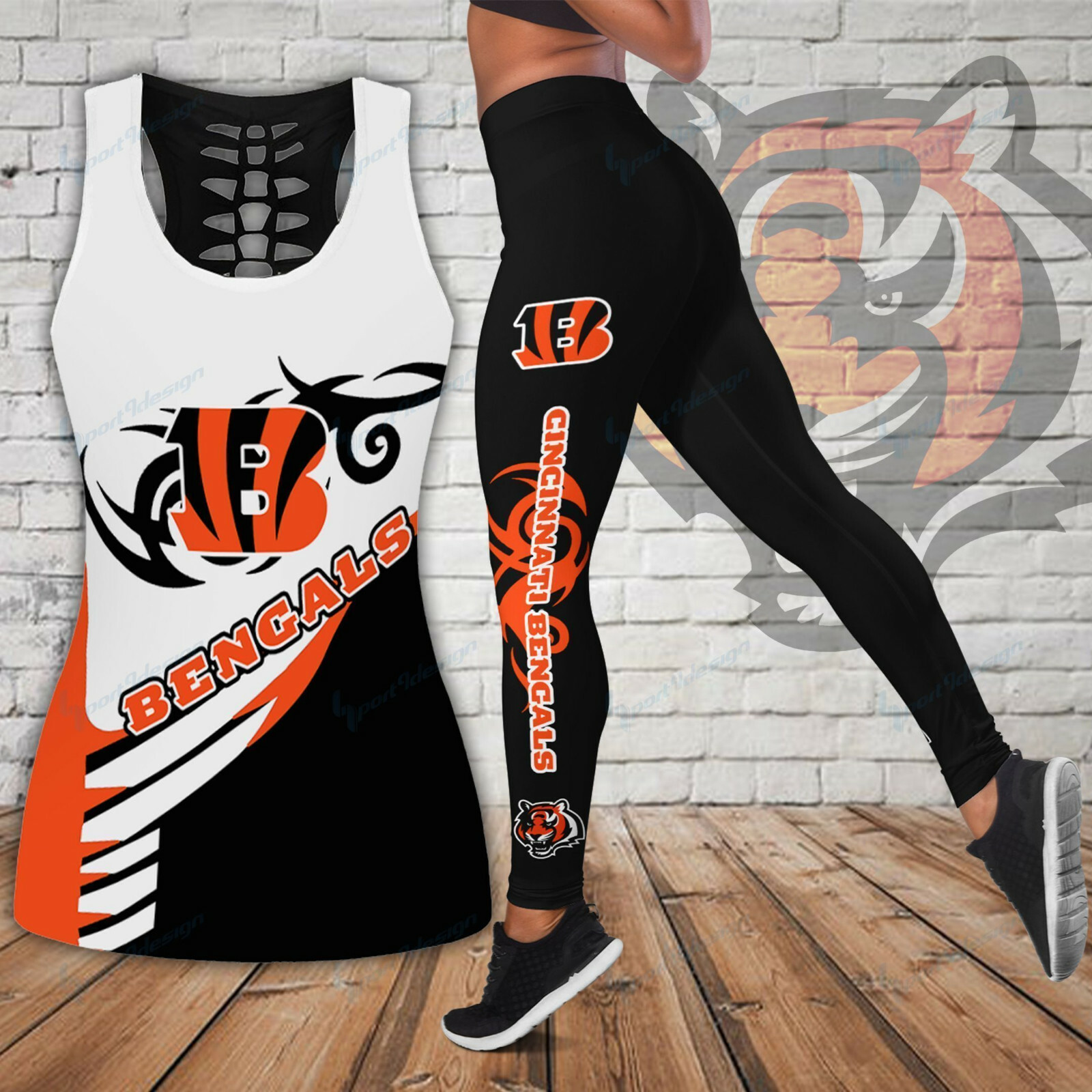 Cincinnati Bengals Yoga Set 2PCS Women's Tank Top Leggings Gym Fitness  Wears | eBay