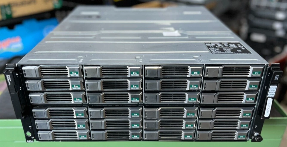 Dell EqualLogic PS4100 SAN Disk Array  l No HDD 24x Caddys l 2x Cntrls 2x PSU - Image 2 of 4
