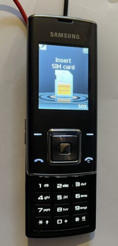 Retro 2000s Samsung SGH J600 - (Grey) Slider Phone - GSM - POWERS ON