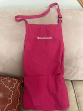 American Girl Doll child apron rasberry color Pristine condition