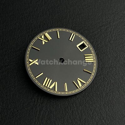 Black Gold Watch Dial for SEIKO NH35 NH36 Watch Movement UK