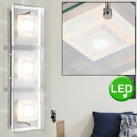 Led Wand Spot Leuchte Glas Strahler GäSte Zimmer Beleuchtung Chrom Flur Lampe