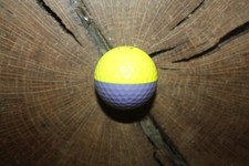 VINTAGE LAVENDER AND YELLOW PING GOLF BALL MUST SEE   