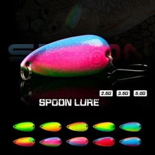 5pcs Colorful Metal Spoon Lure Fishing Lure Trout Bass Spinnner Baits 2.5g-5g