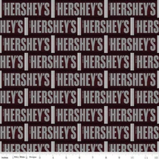 VALENTINES CELEBRATE WITH HERSHEY CHOCOLATE BAR WRAPPERS RILEY BLAKE FABRIC HY