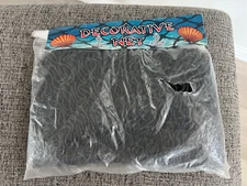 Black Fishing Net 4' x 9'  Decorative Nautical Crafts Shells Pool Lake Decor Sea