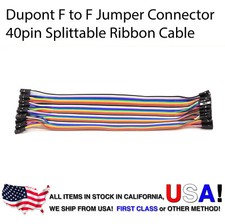 Dupont 40 Pin Splittable 7.5in Female Female Connector Cable Wire Jumper Arduino