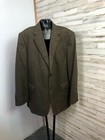 Vintage Stafford Brown Tweed Wool Blazer With Shoulder Pads 1980's