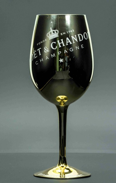 1x Moet Chandon Champagner Glas Gold Echtglas Glaser Ibizia Sekt Kelch Ebay