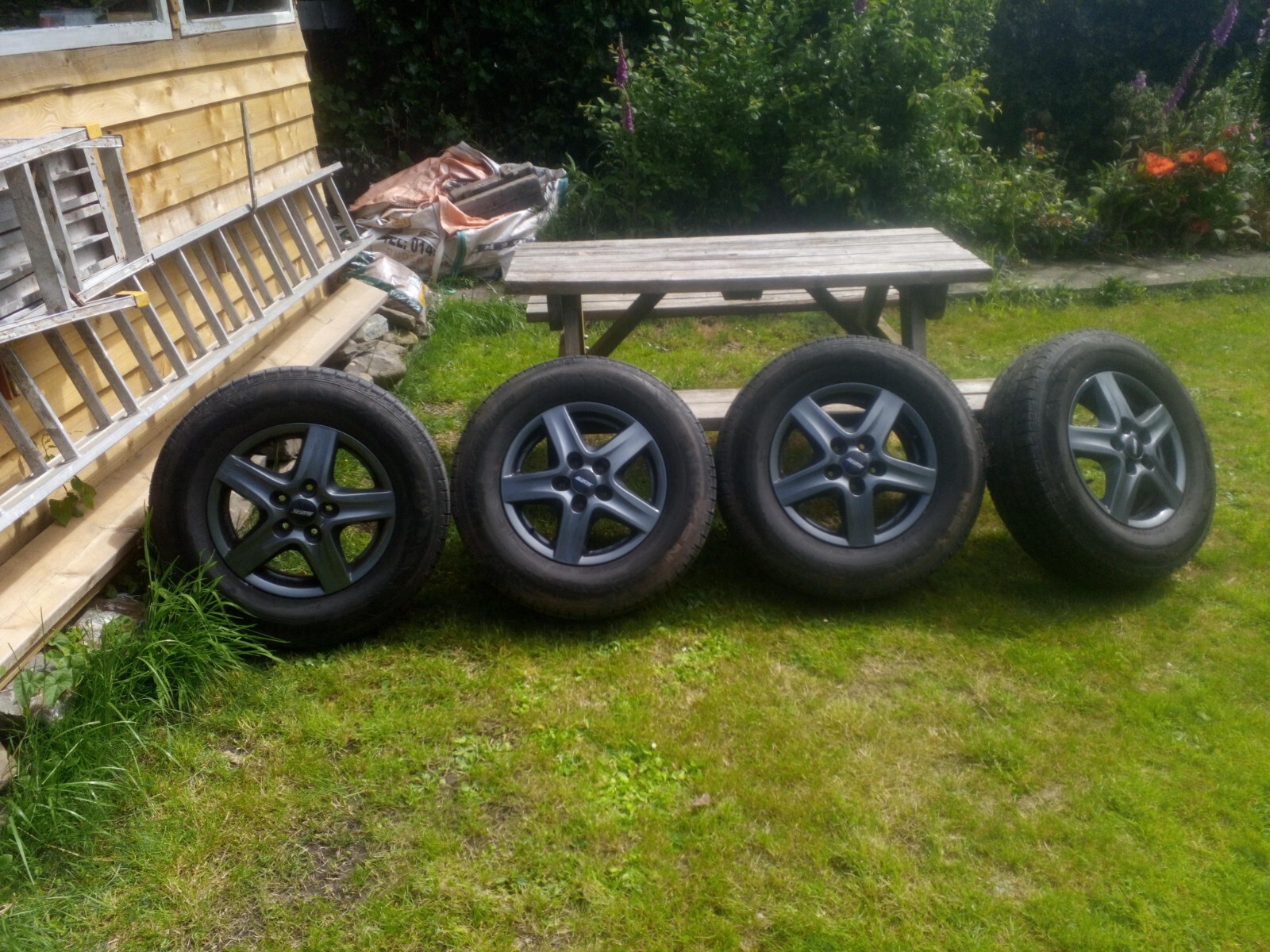 16" METALLIC GREY ALLOY WHEELS FIAT DUCATO MOTORHOME VAN CAMPER LOAD