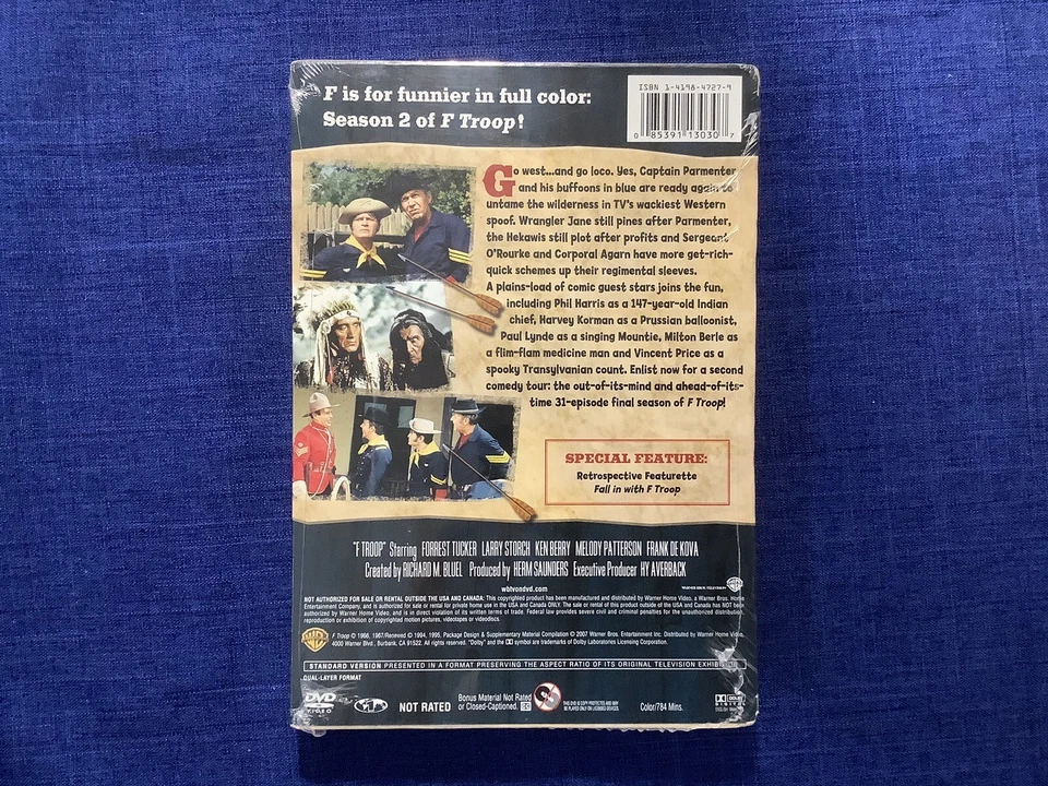 F Troop Season 2 DVD TV Series Region 1 BRAND NEW AND SEALED Region 1 - Image 2 of 2
