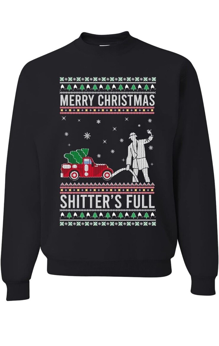 Merry Christmas Shitters Full Christmas Vacation Ugly Christmas Sweater 2XL  New