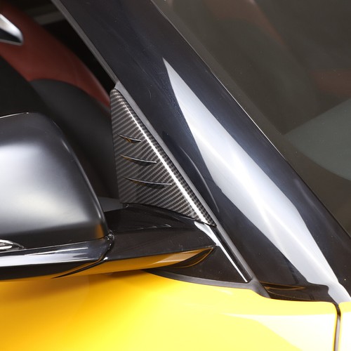 ABS Fiber Rearview Mirror Anti-Wind Buffet Spoiler Trim For Toyota Supra 2019-22 - Picture 6 of 10