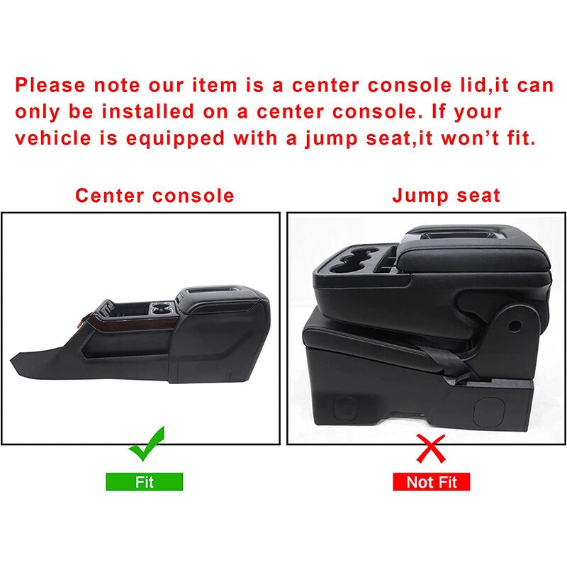 Center Console Armrest Lid For 2014-2019 Chevrolet Silverado GMC 1500 2500 3500 Foto 3 de 4