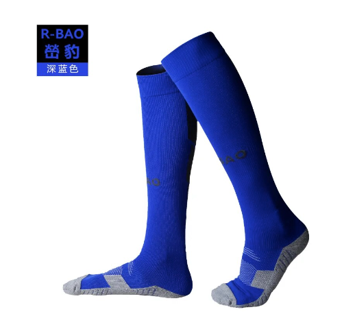 SAOLA RB6603 Calzini Calcio Suola Terry Adulto Nuovo Stile Proteggi Calzini Polpaccio Caviglia Alta Q