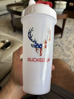 DAS Labs Bucked Up Perfect Shaker Cup Red, White, Blue Full Size 24oz 