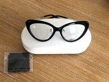Furla VFU400 Eyeglass Frame Black, Cat Eye, Full-Rim, Acetate, From Spain