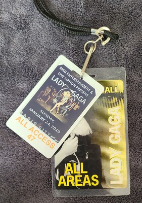 Offical Lady Gaga The Monster Ball VIP Pass - RARE! | eBay