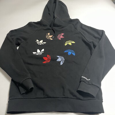 Adidas Sweatshirt Mens Small Black Originals Adicolor Shattered