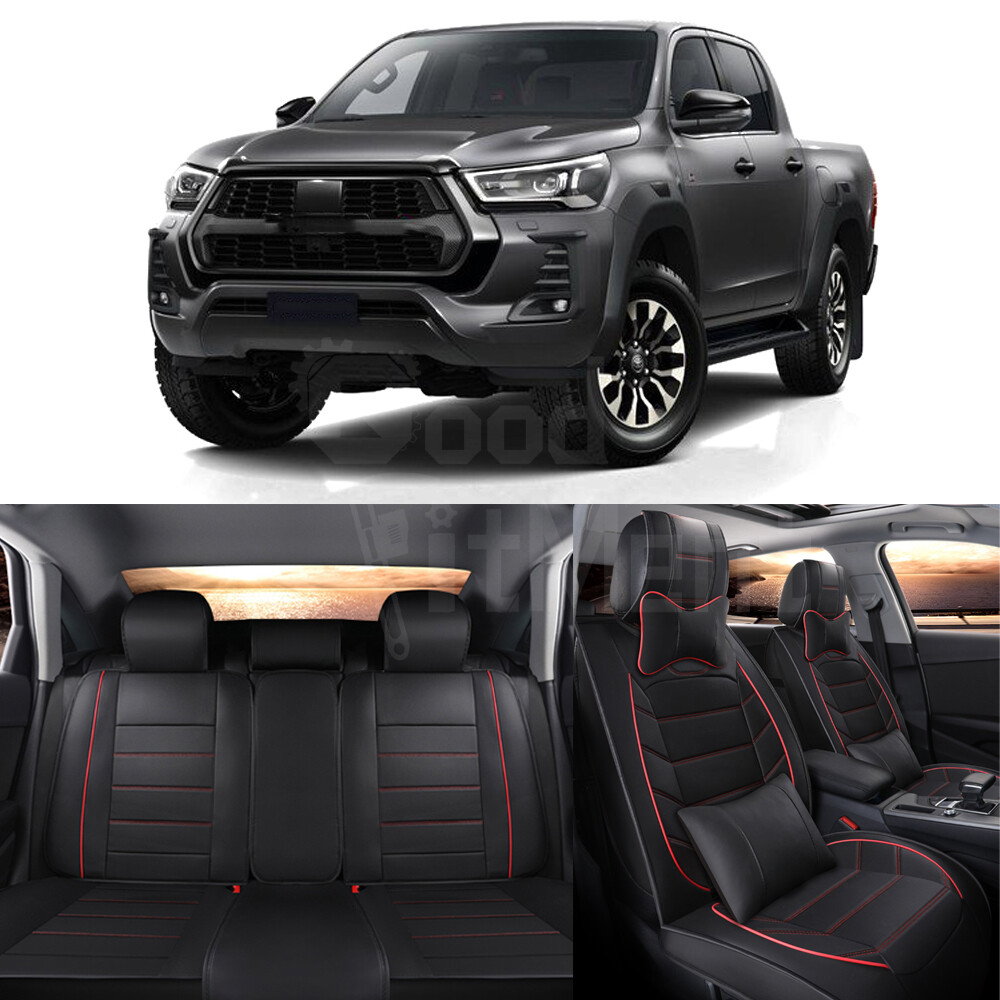 For Toyota Hilux 2004-2022 Car Seat Cover 5 Seats Full Set Front