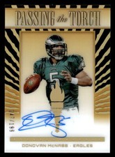 Donovan McNabb 2022 Clearly Donruss #PT-MC 1999 Auto Passing the Torch #/199