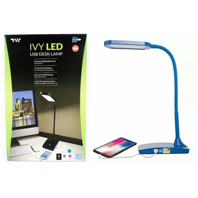 Desk Table Lamp Nightstand Led Light Touch Switch Usb Charging Outlet Office New Ebay