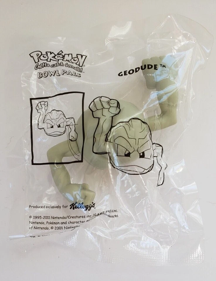 De colección 2001 Nintendo Kelloggs Cereal Pokemon Bowl Pals GEODUDE Foto 2 de 2