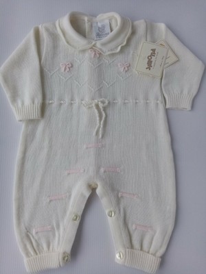 Tutina neonata pura lana prima nascita intera da corredino Simona | eBay