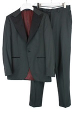 SUITSUPPLY La Spalla / Soho Suit Men's UK 40L Tuxedo Wool Peak Lapel Green