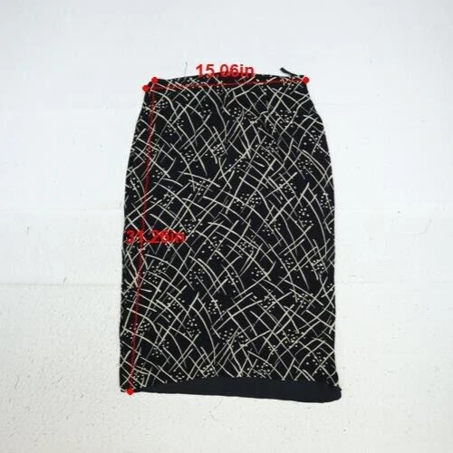 VTG INC International Concepts Petite Womens Black Side Open Slit Midi Skirt 12P - Image 4 of 4