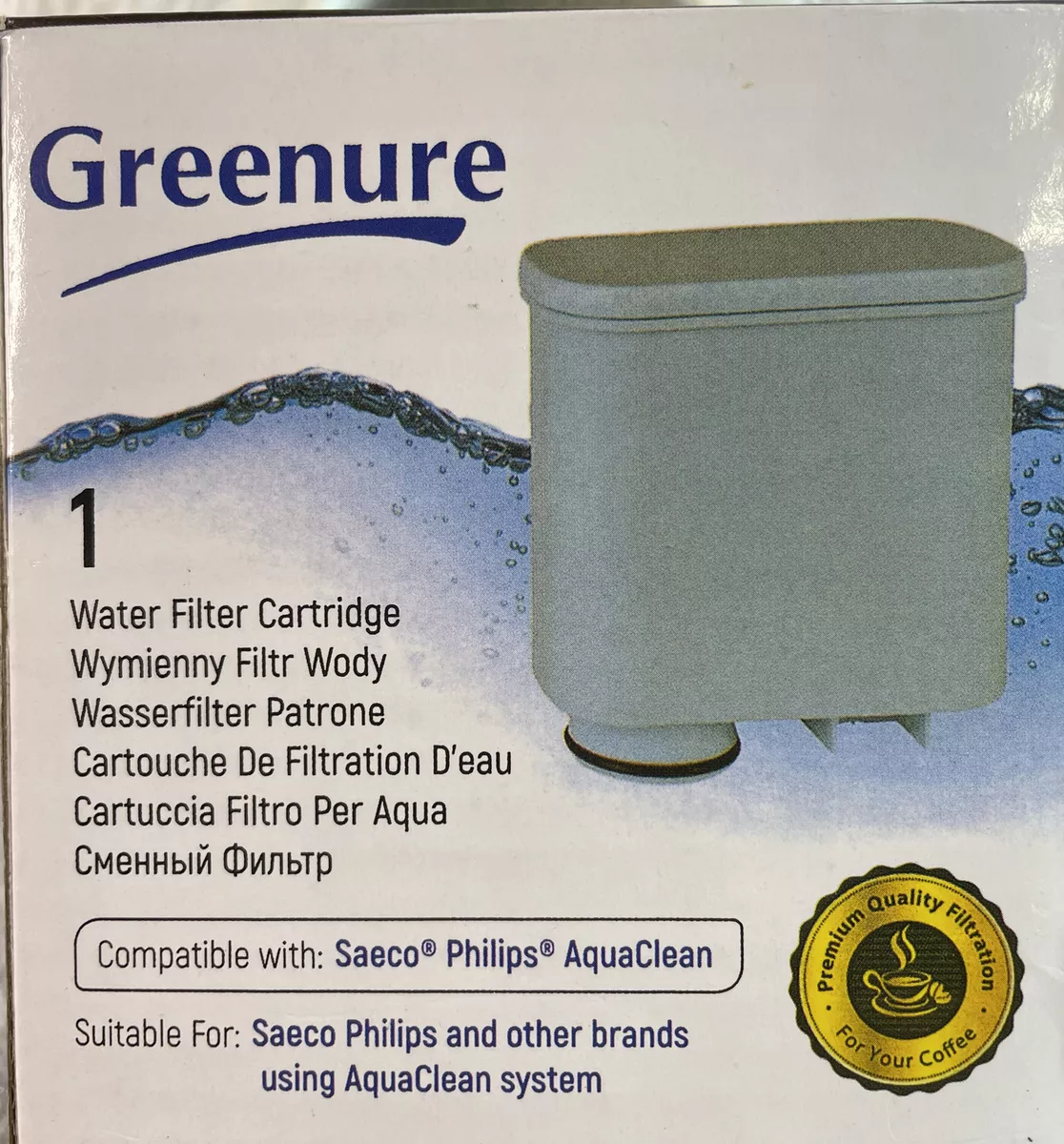 Greenure Water Filters For for coffee machines Philips, Saeco, AquaClean  Filter