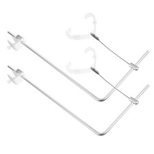 2Pcs Durable Aluminum Alloy Aquarium Light Hanger Brackets Silver Adjustable