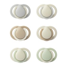 Tommee Tippee Newborn Soothers, 0-2 Months, Muted Colours, Matte Texture, Symmet