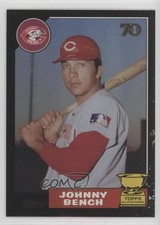 2021 Topps All-Star Rookie Cup Base Image Black Foil 3/10 Johnny Bench HOF s1i