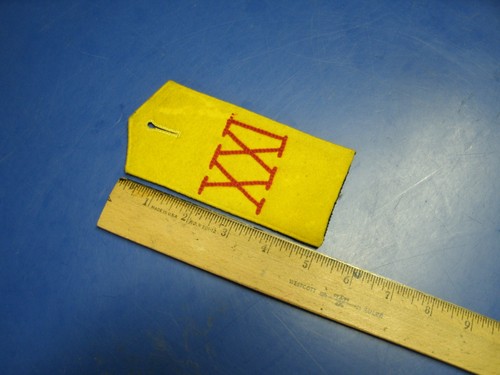 WWI GERMAN ARMY SHOULDER BOARD XXI CORPS CLOTHING DEPOT