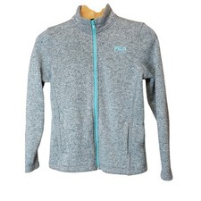 Fila Sport Grey Sweater-Size Large Full Zip Warm Comfortable 221C