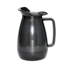 Service Ideas TS501BL Thermo-Serv 0.6 Liter Black Flip Top Server