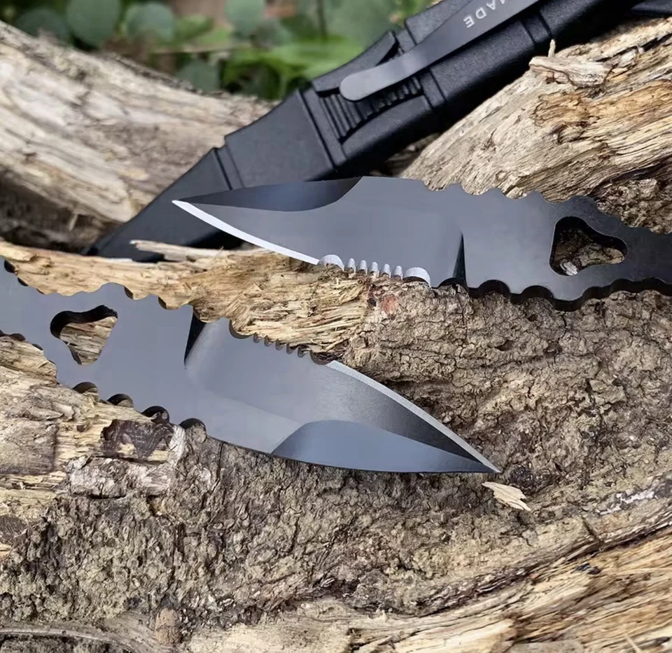 Benchmade 176BK 3.22 inch Dagger  w/ Sheath- Serrated Edge Self Defense EDC Tool - Image 2 of 4