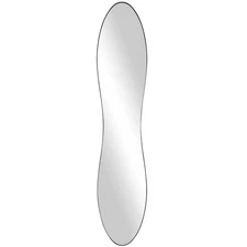 Metal Room Wall Mirror Wavy Entryway Mirror, Wall Mounted Mirror 9" x 2" x 45...
