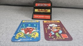 INTELLIVISION GAME LOT KOOL-AID MAN,TRON DEADLY DISCS,BURGERTIME,TESTED+OVERLAYS