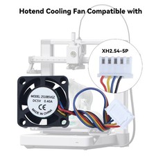 3D Printer Cooling Fan 2510 5V Brushless Fan Hotend Extruder Accessories