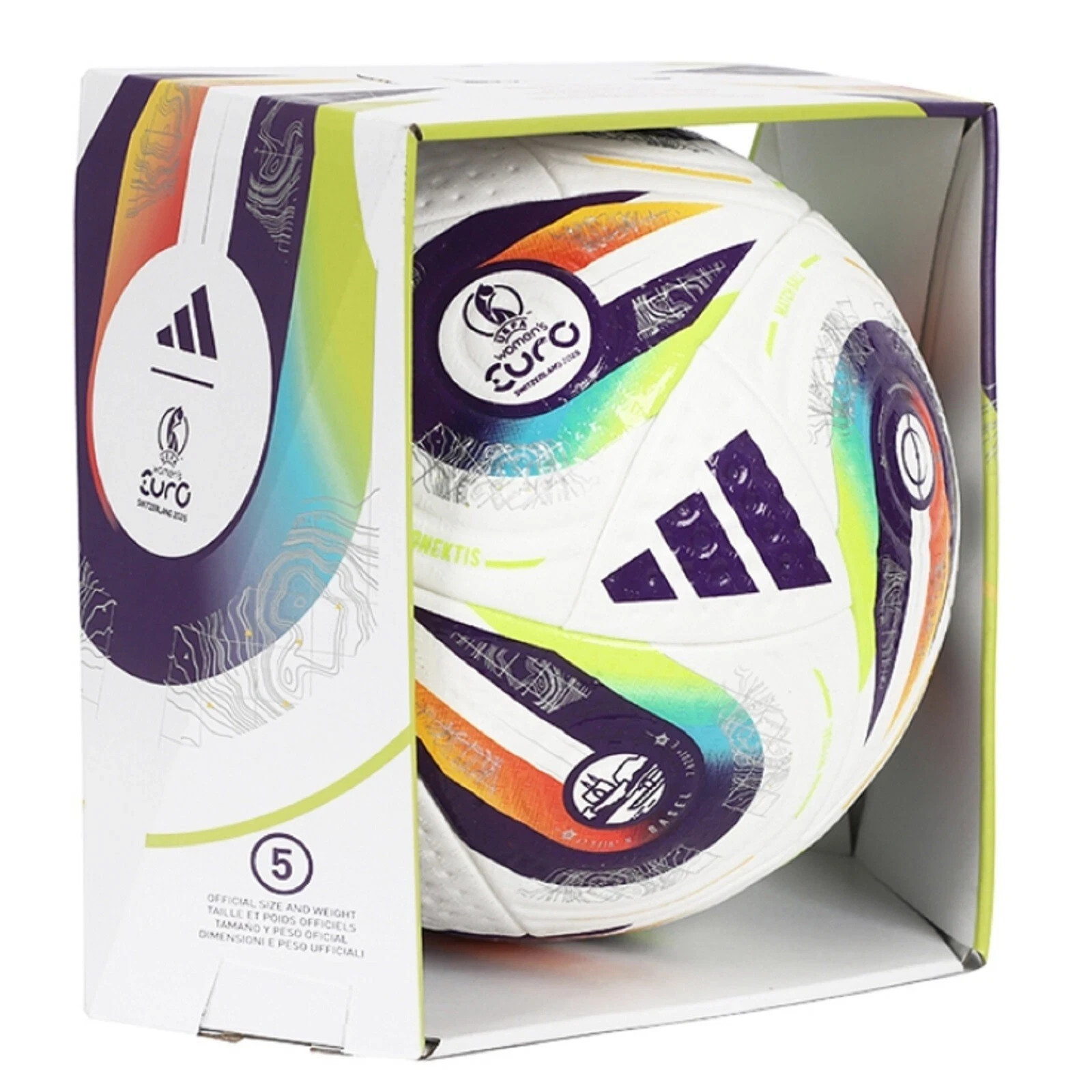 Adidas UEFA Women's Euro 2025 Konektis Pro Soccer Ball Football JH1261 Size 5