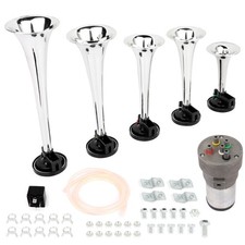 12v Loud 5 Trumpet La Cucaracha Musical Air Horn For Car Truck
